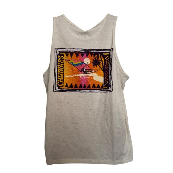 Chubbies The Wind Slammer Sleeveless SIze XL NWT $30 Oatmeal Heather Surf Tank T - Picture 5 of 6